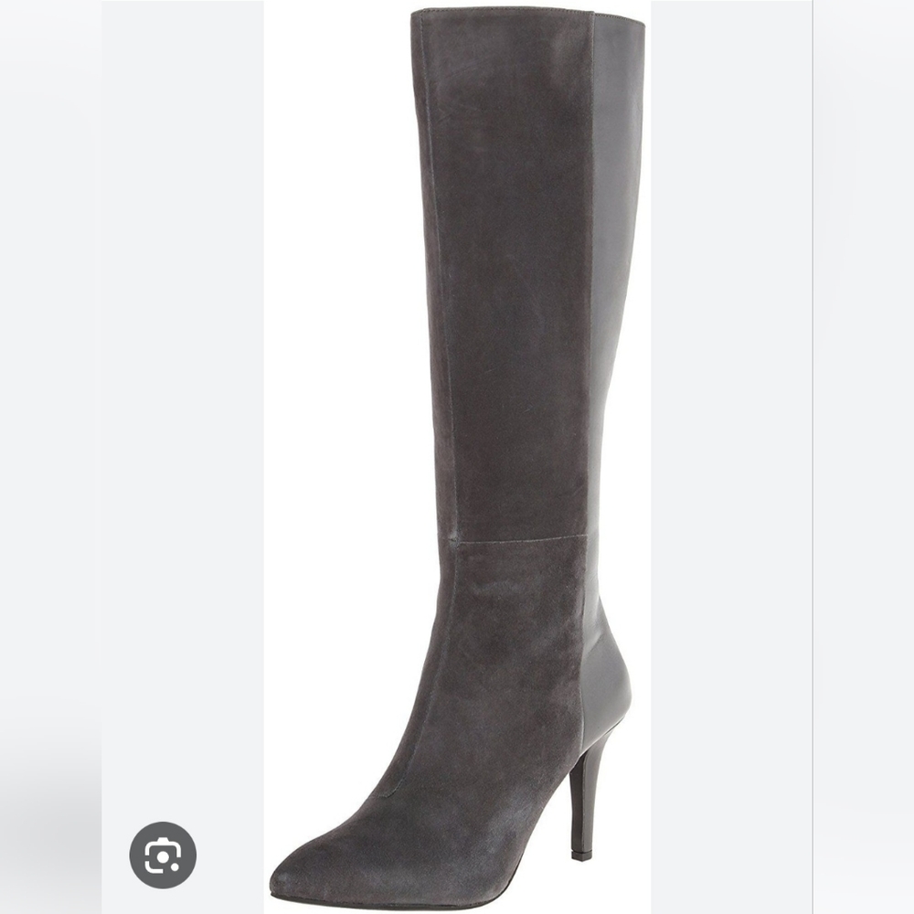 Seychelles Outspoken Boots- Grey suede and leather- Anthropologie